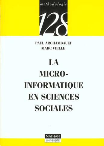 Couverture du livre « Micro-Informatique En Sciences Sociales » de Archambault aux éditions Nathan