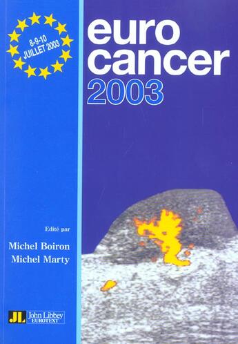Couverture du livre « Eurocancer 2003 » de Michel Marty et Michel Boiron aux éditions John Libbey