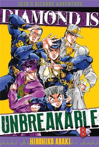 Couverture du livre « Jojo's bizarre adventure - saison 4 ; diamond is unbreakable Tome 8 » de Hirohiko Araki aux éditions Delcourt