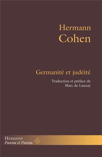 Couverture du livre « Germanité et judéité » de Hermann Cohen aux éditions Hermann