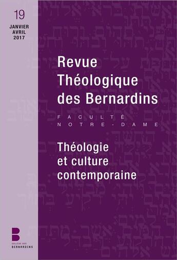 Couverture du livre « REVUE THEOLOGIQUE DES BERNARDINS N.19 » de Revue Theologique Des Bernardins aux éditions Parole Et Silence