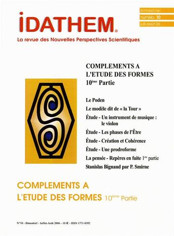 Couverture du livre « Idathem n 10 complements formes » de  aux éditions Cosmogone