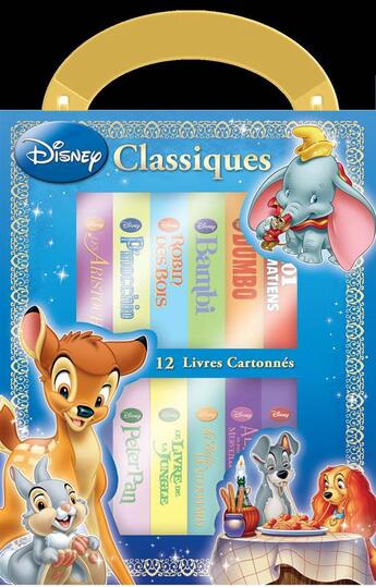 Couverture du livre « Ma première bibliothèque ; Disney classiques ; ma première bibliothèque Disney ; coffret » de  aux éditions Pi Kids