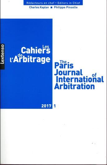 Couverture du livre « Les cahiers de l'arbitrage n 1-2017 » de  aux éditions Lgdj