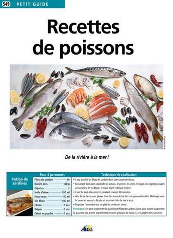 Couverture du livre « Recettes de poissons » de  aux éditions Aedis