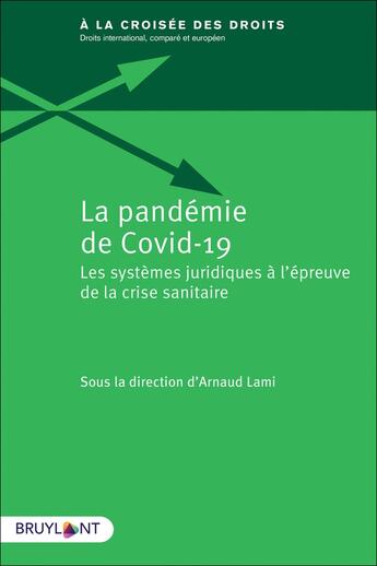 Couverture du livre « La pandémie de Covid-19 : les systèmes juridiques à l'épreuve de la crise sanitaire » de Arnaud Lami et . Collectif aux éditions Bruylant