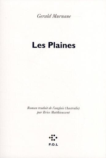 Couverture du livre « Les plaines » de Gerald Murnane aux éditions P.o.l