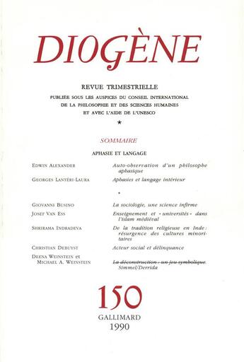 Couverture du livre « Diogene 150 » de Collectif Gallimard aux éditions Gallimard