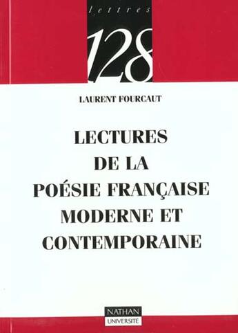 Couverture du livre « Lectures De La Poesie Moderne Contemporaine » de Fourcaut aux éditions Nathan