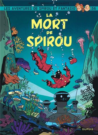 Couverture du livre « Spirou et Fantasio Tome 56 : la mort de Spirou » de Sophie Guerrive aux éditions Dupuis