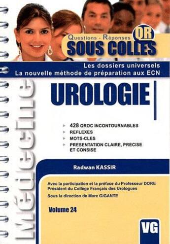 Couverture du livre « Sous colles qr urologie » de R.Kassir aux éditions Vernazobres Grego