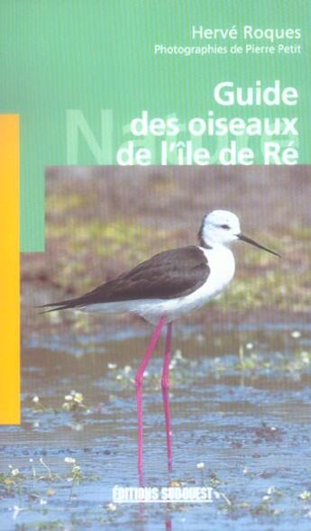 Couverture du livre « Aed guide des oiseaux de l'ile de re » de Pierre Petit aux éditions Sud Ouest Editions