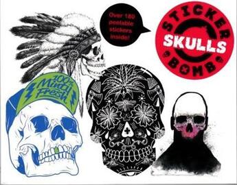 Couverture du livre « Stickerbomb skulls » de Studio Rarekwai aux éditions Laurence King