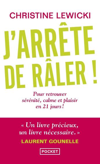 Couverture du livre « J'arrête de râler » de Christine Lewicki aux éditions Pocket