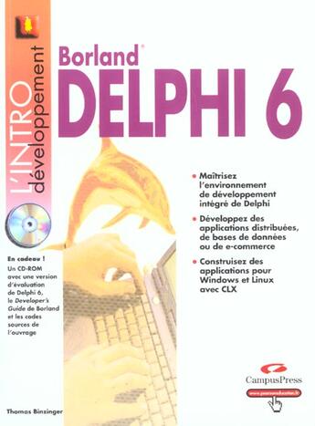 Couverture du livre « Delphi 6 » de Thomas Binzinger aux éditions Campuspress