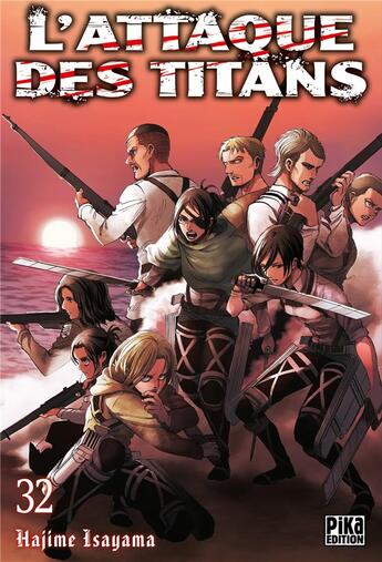 Couverture du livre « L'attaque des titans Tome 32 » de Hajime Isayama aux éditions Pika