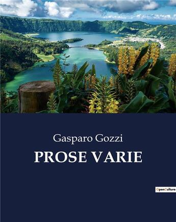 Couverture du livre « PROSE VARIE » de Gozzi Gasparo aux éditions Culturea