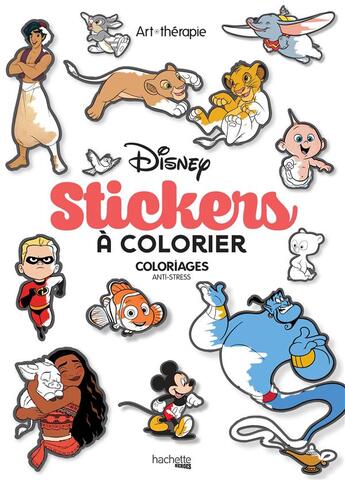 Couverture du livre « Stickers à colorier Disney » de Disney aux éditions Hachette Pratique