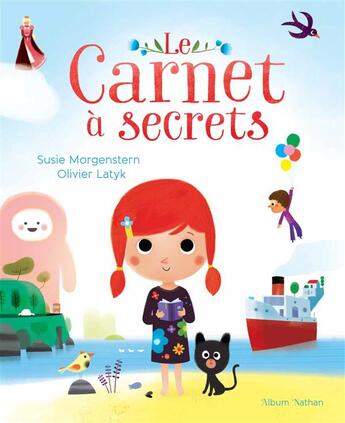 Couverture du livre « Le carnet à secrets » de Susie Morgenstern et Olivier Latyk aux éditions Nathan