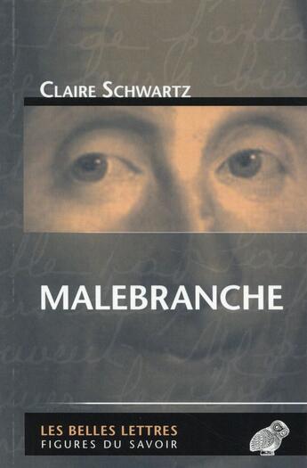 Couverture du livre « Malebranche » de Claire Schwartz aux éditions Belles Lettres