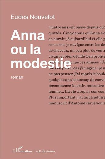 Couverture du livre « Anna ou la modestie » de Nouvelot Eudes aux éditions L'harmattan