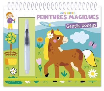 Couverture du livre « Mes jolies peintures magiques : Poneys » de Atelier Cloro aux éditions 1 2 3 Soleil