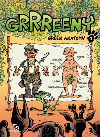 Couverture du livre « Grrreeny Tome 4 : green anatomy » de Midam aux éditions Glenat