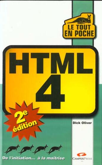 Couverture du livre « Html 4 Sde » de Dickolivier aux éditions Campuspress