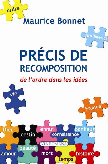 Couverture du livre « Précis de recomposition ; de l'ordre dans les idées » de Maurice Bonnet aux éditions Via Romana