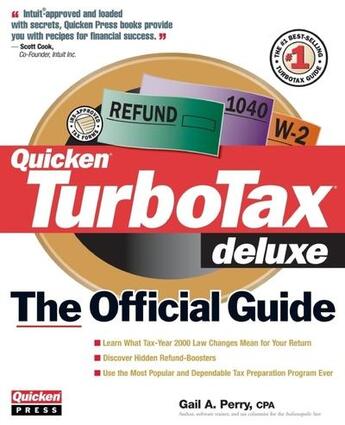 Couverture du livre « Turbo tax deluxe - the official guide (2000) » de Perry Gail A. aux éditions Mcgraw-hill Education