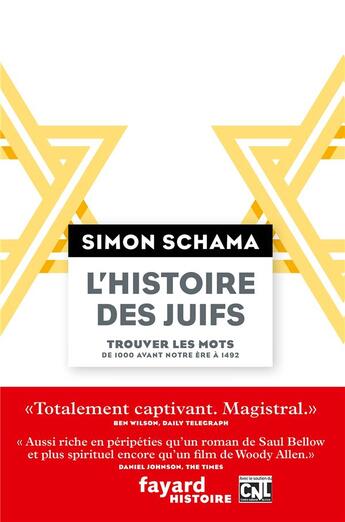 Couverture du livre « L'histoire des juifs Tome 1 » de Simon Schama aux éditions Fayard