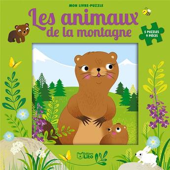 Couverture du livre « Livre puzzle ; animaux de la montagne » de Corinne Lemerle aux éditions Lito