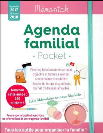 Couverture du livre « Agenda familial memoniak pocket 2017-2018 » de  aux éditions Editions 365