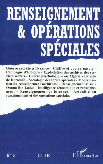 Couverture du livre « Renseignement et opérations » de  aux éditions L'harmattan