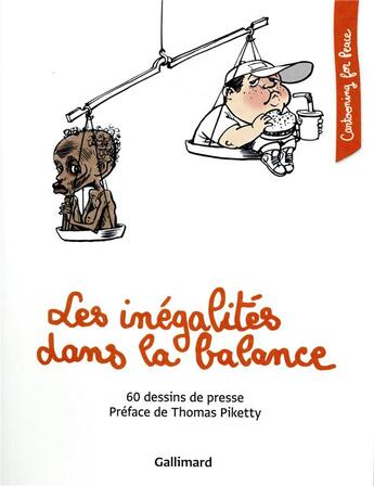 Couverture du livre « Les inégalités dans la balance ; 60 dessins de presse » de  aux éditions Gallimard-loisirs