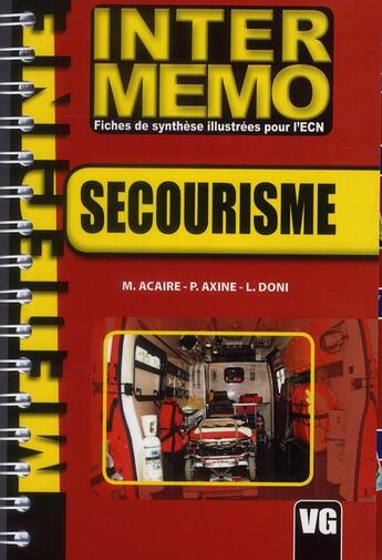 Couverture du livre « Secourisme » de M Acaire aux éditions Vernazobres Grego