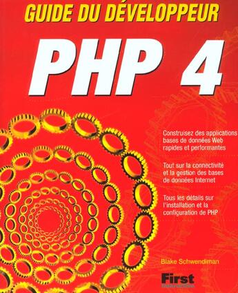 Couverture du livre « Php 4 » de B Schwendiman aux éditions First Interactive