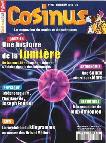 Couverture du livre « Cosinus n 210 une histoire de la lumiere - decembre 2018 » de  aux éditions Cosinus