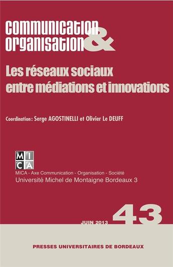 Couverture du livre « Communication & organisation 43 » de  aux éditions Pu De Bordeaux