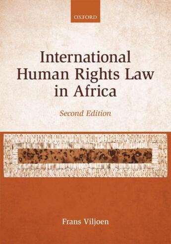 Couverture du livre « International Human Rights Law in Africa » de Viljoen Frans aux éditions Oup Oxford