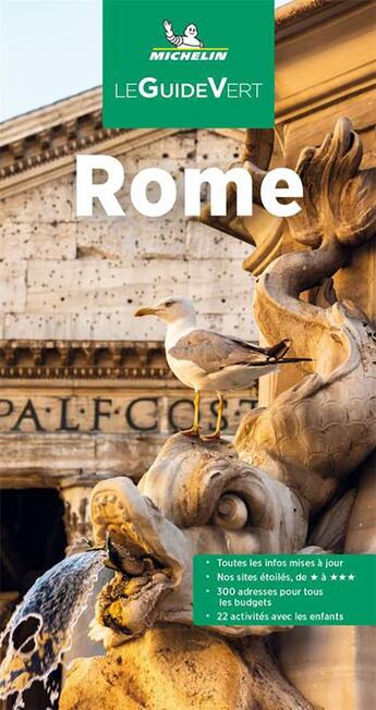 Couverture du livre « Le guide vert : Rome (édition 2022) » de Collectif Michelin aux éditions Michelin