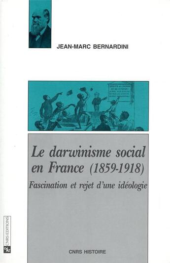 Couverture du livre « Darwinisme social en france (1859-1918) » de  aux éditions Cnrs