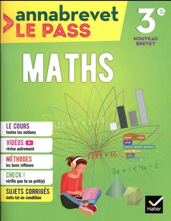 Couverture du livre « Maths 3e brevet 2018 » de Bureau Caroline aux éditions Hatier