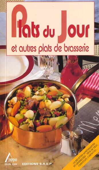 Couverture du livre « Plats du jour » de  aux éditions Saep