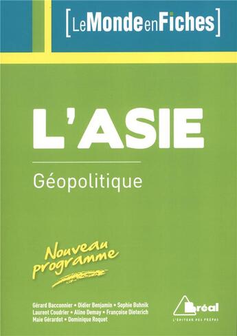 Couverture du livre « L'Asie ; géopolitique (nouveau programme) » de  aux éditions Breal