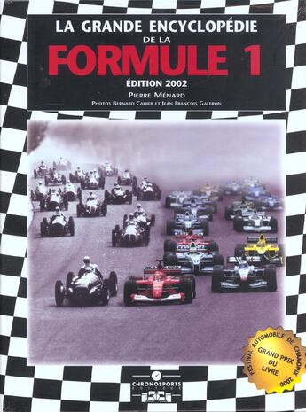 Couverture du livre « Grande encyclopedie de la formule 1 - 3eme edition » de Menard P aux éditions Chronosports