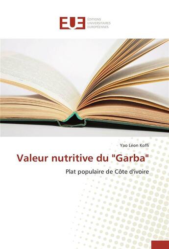 Couverture du livre « Valeur nutritive du 