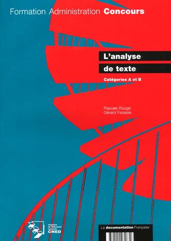 Couverture du livre « L'analyse de texte categories a et b » de Erwann Rouge aux éditions Documentation Francaise