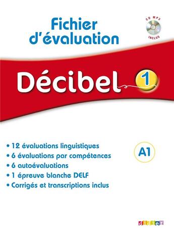 Couverture du livre « Decibel 1 niv .a1 - fichier d'evaluation + cd » de Butzbach/Saracibar aux éditions Didier