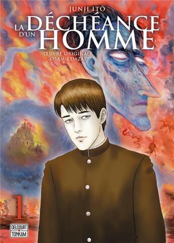 Couverture du livre « La déchéance d'un homme Tome 1 » de Junji Ito et Osamu Dazai aux éditions Delcourt